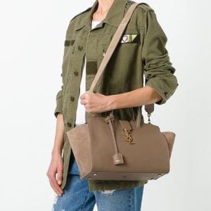 YSL Saint Laurent Downtown Cabas Gray Bag